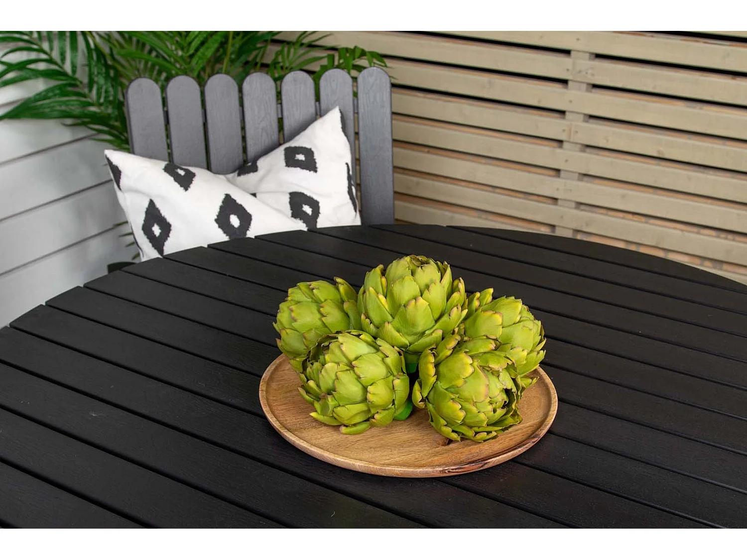 Holmsund set de jardin table Ø100cm noir, 4 chaises noir.