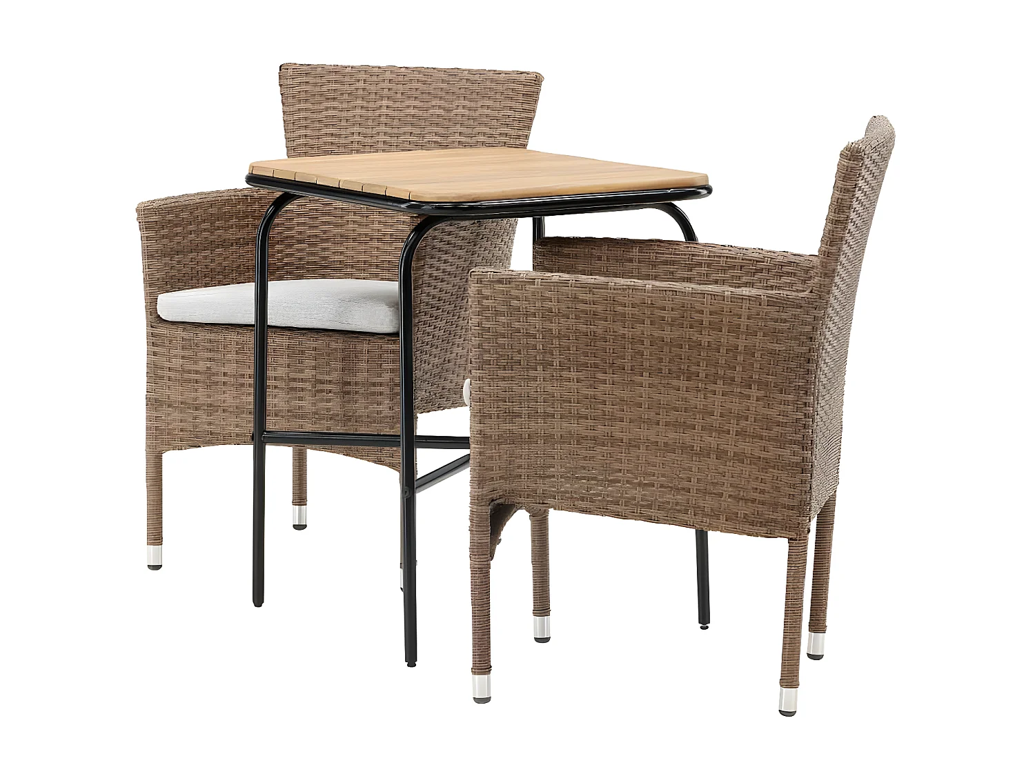 Holmbeck Gartenset Tisch, 2 Stühle  natur.