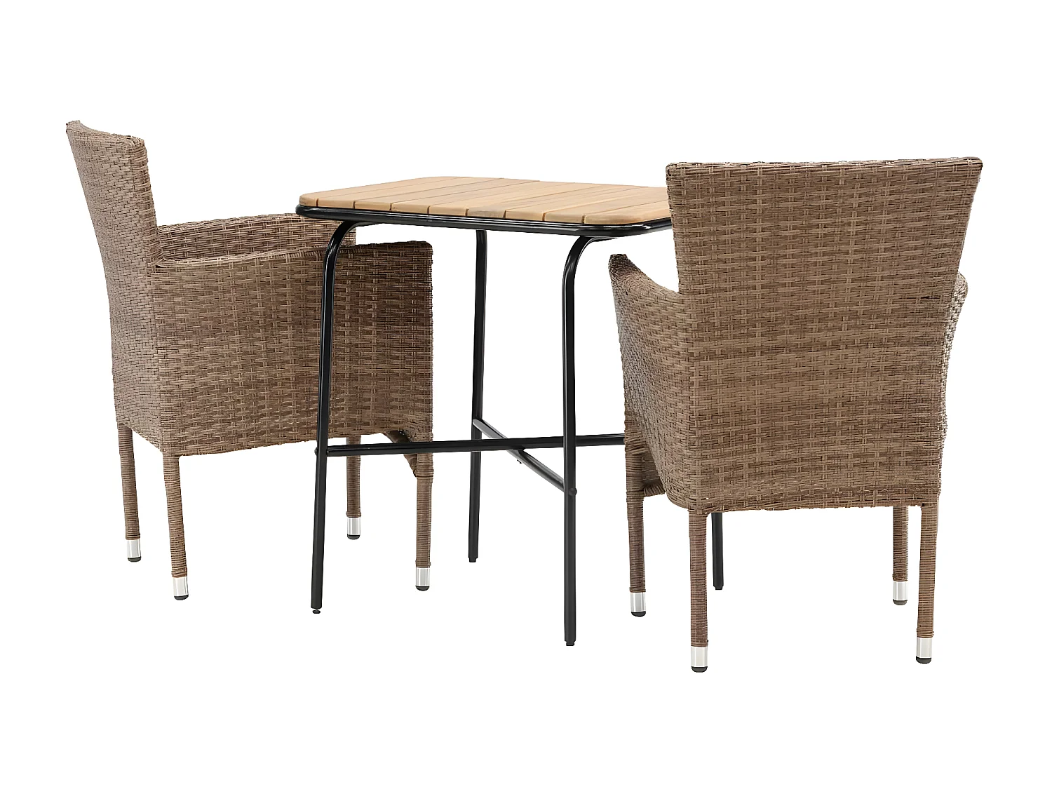 Holmbeck Gartenset Tisch, 2 Stühle  natur.