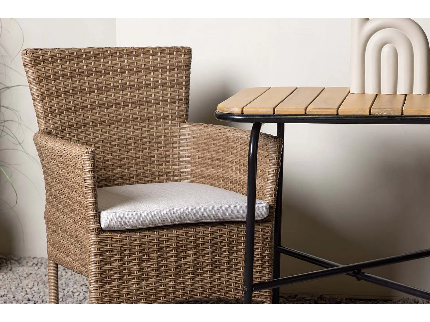 Holmbeck Gartenset Tisch, 2 Stühle  natur.