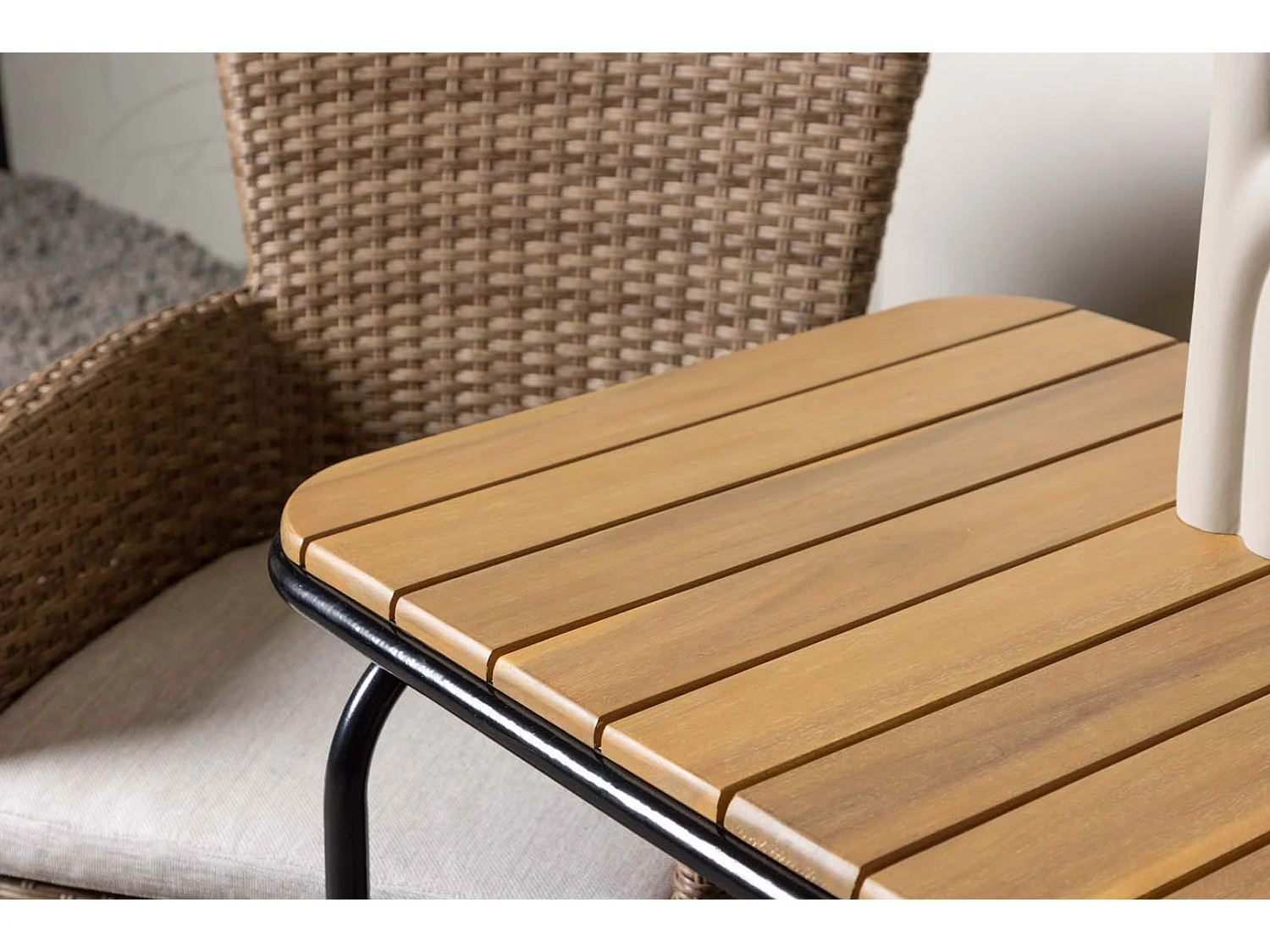 Holmbeck Gartenset Tisch, 2 Stühle  natur.