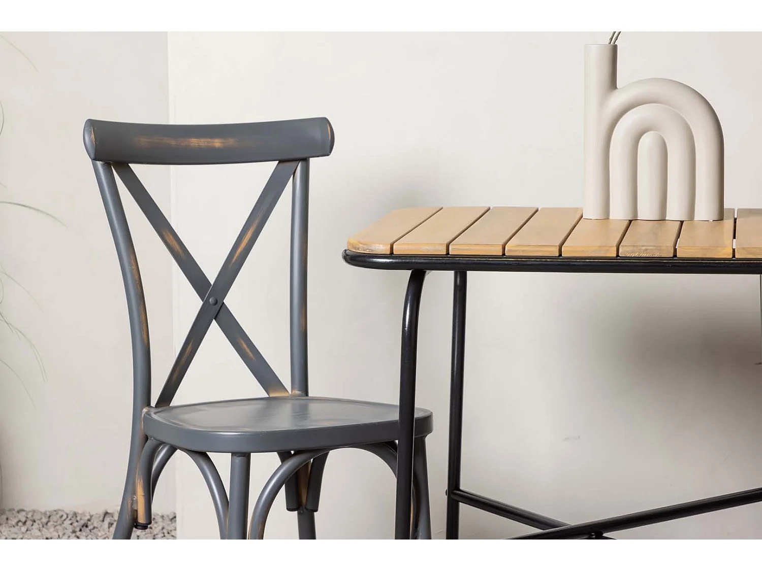 Holmbeck set de jardin table, 2 chaises naturel,gris foncé.