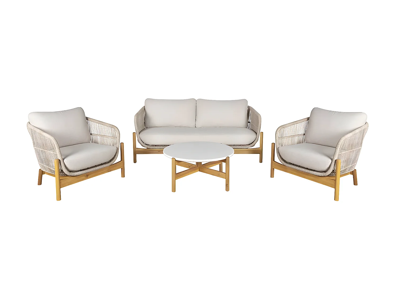 Terracina loungeset incl. kussen buitenshuis bruin,beige.