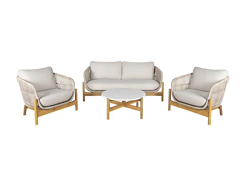 Terracina loungeset incl. kussen buitenshuis bruin,beige.