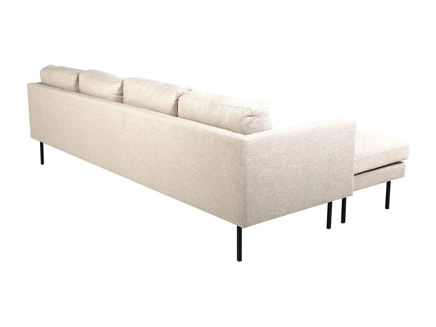 Canapé d'Angle en Tissu "Zoom" 260cm Marron