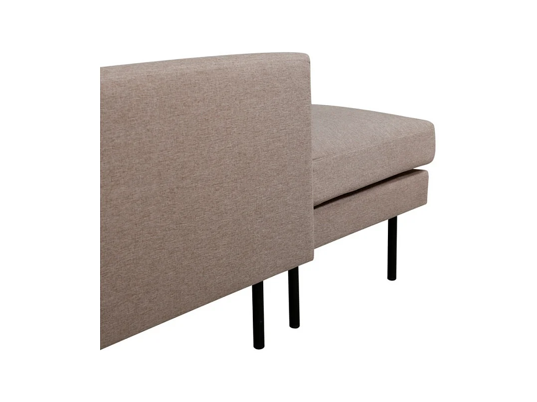 Canapé d'Angle en Tissu "Zoom" 260cm Marron