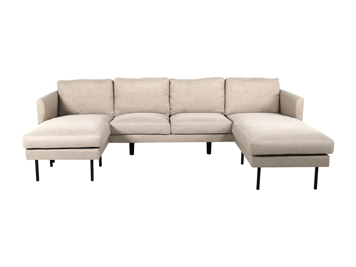 Canapé d'Angle en Tissu "Zoom" 260cm Marron