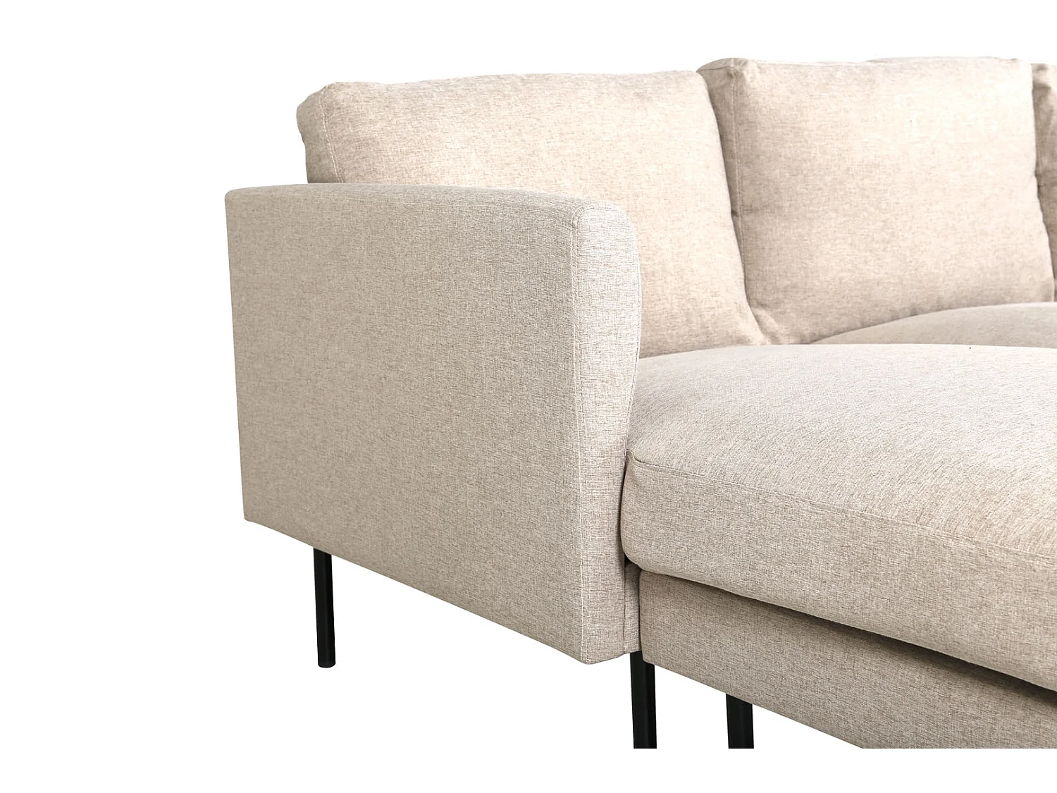 Canapé d'Angle en Tissu "Zoom" 260cm Marron