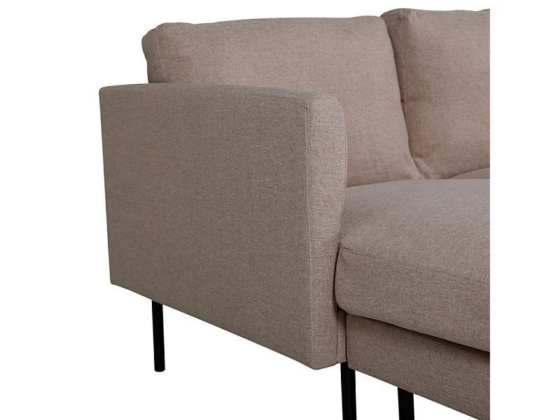 Canapé d'Angle en Tissu "Zoom" 260cm Marron