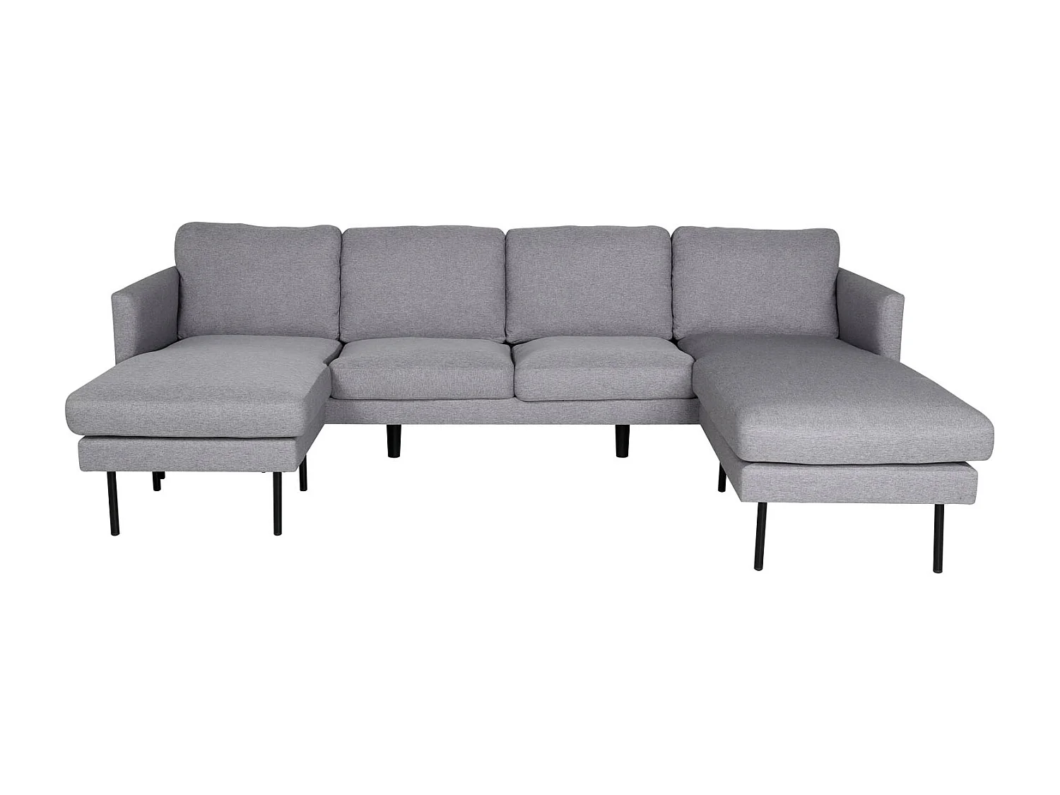 Canapé d'Angle en Tissu "Zoom" 260cm Gris