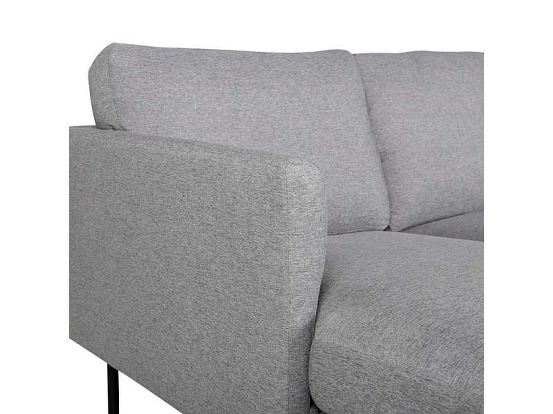 Canapé d'Angle en Tissu "Zoom" 260cm Gris