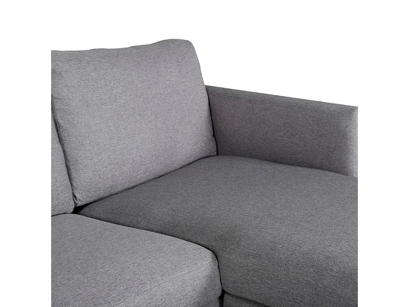 Canapé d'Angle en Tissu "Zoom" 260cm Gris