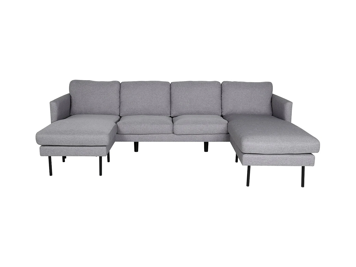 Canapé d'Angle en Tissu "Zoom" 260cm Gris