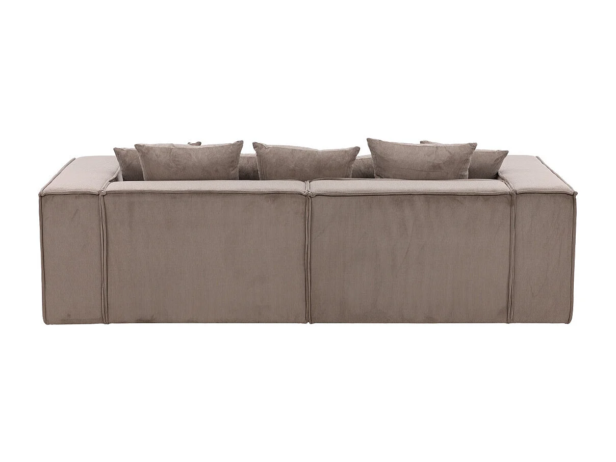 Canapé Côtelé 3 Places "Gillholmen" 232cm Marron