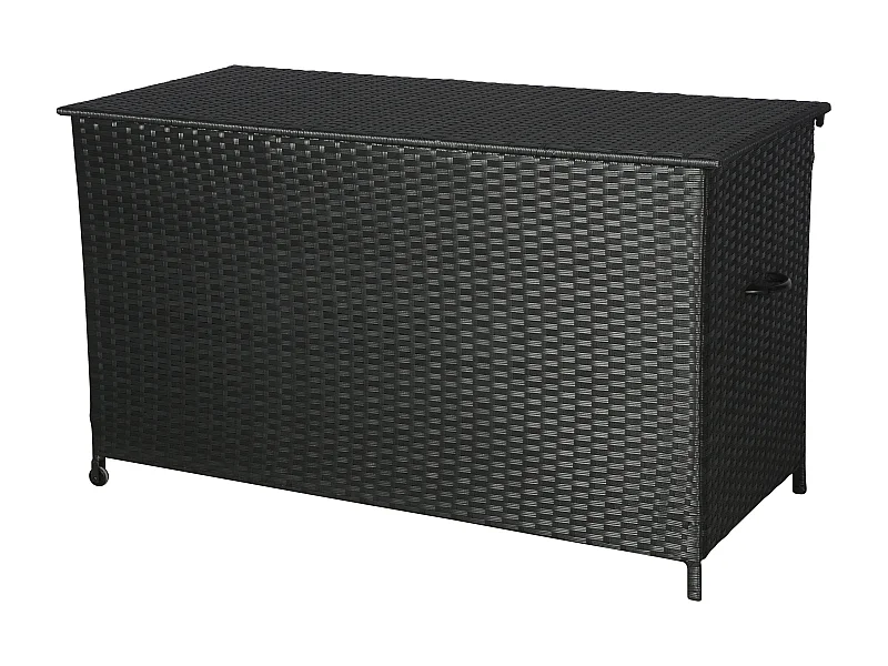 Lamar Gartenzubehör Kissenbox, mit Rädern, schwarz.