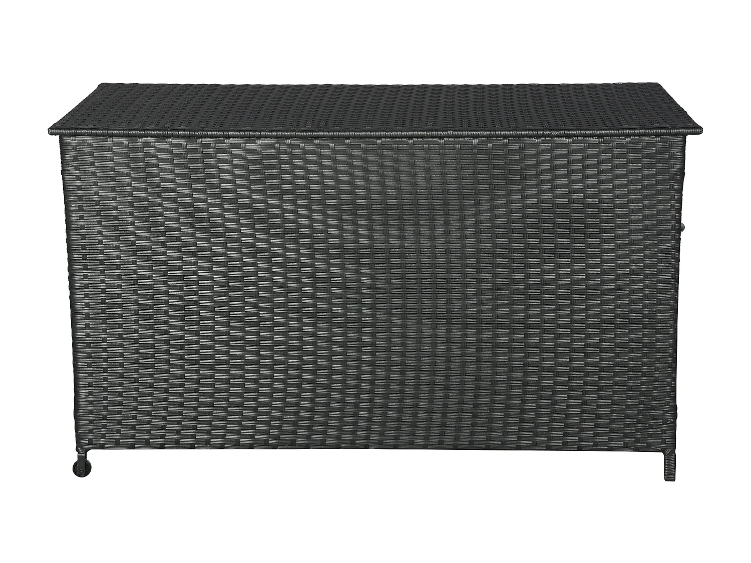 Lamar tuintoebehor kussen opbergbox met wielen zwart.