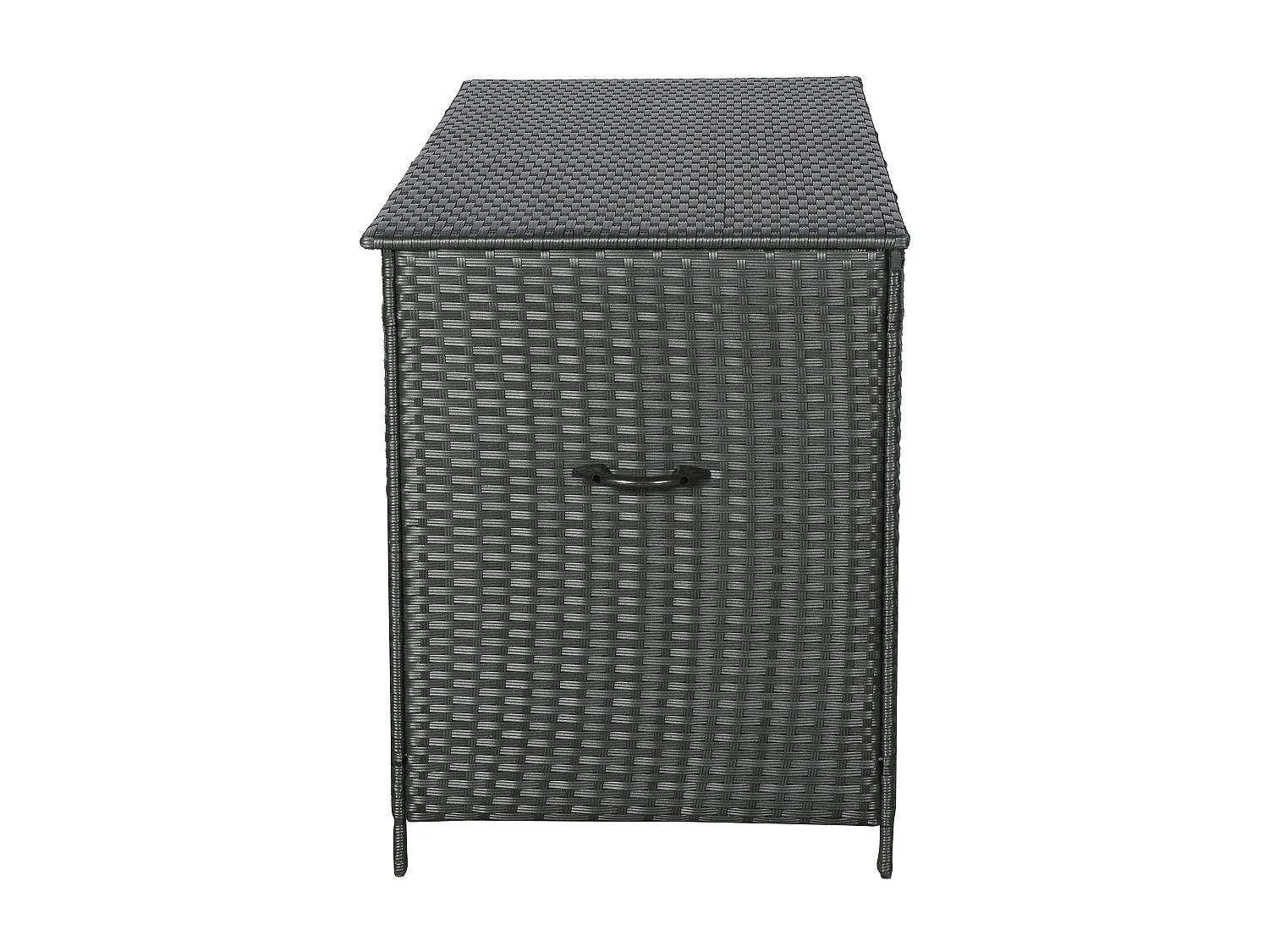 Lamar tuintoebehor kussen opbergbox met wielen zwart.