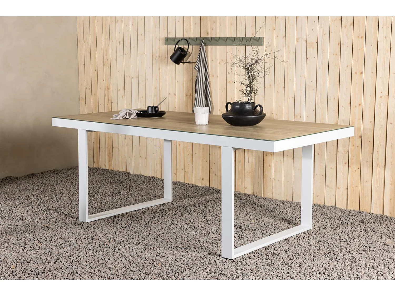 Merlo tuintafel 90x200cm wit.