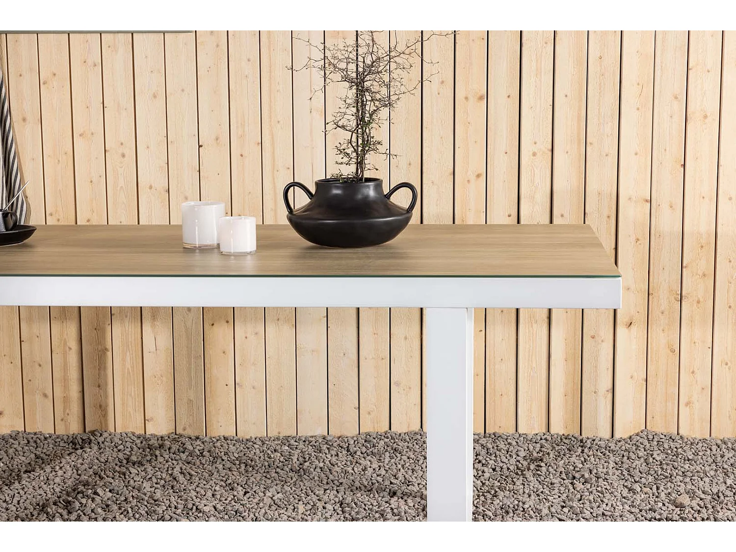 Merlo tuintafel 90x200cm wit.