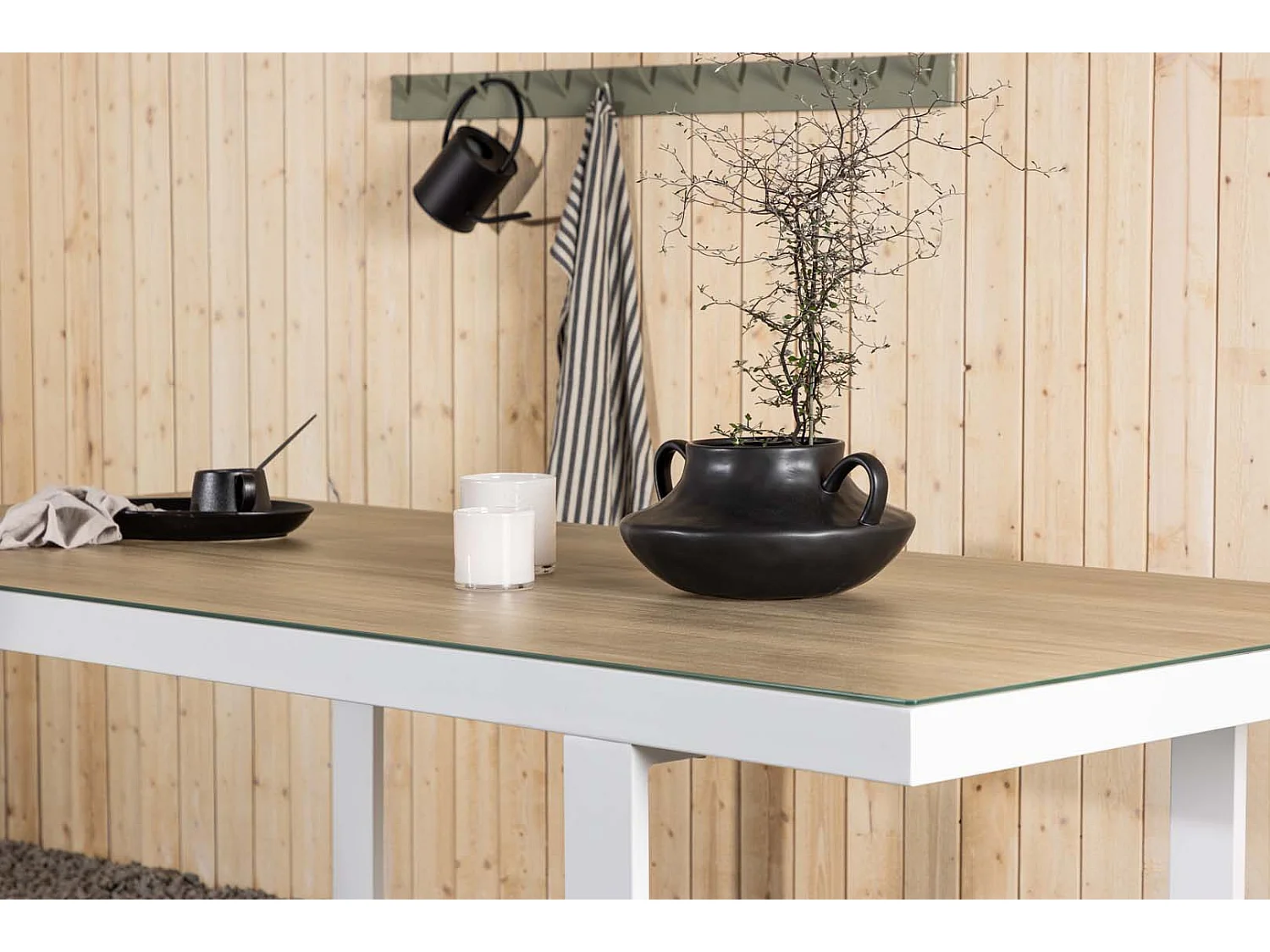 Merlo tuintafel 90x200cm wit.