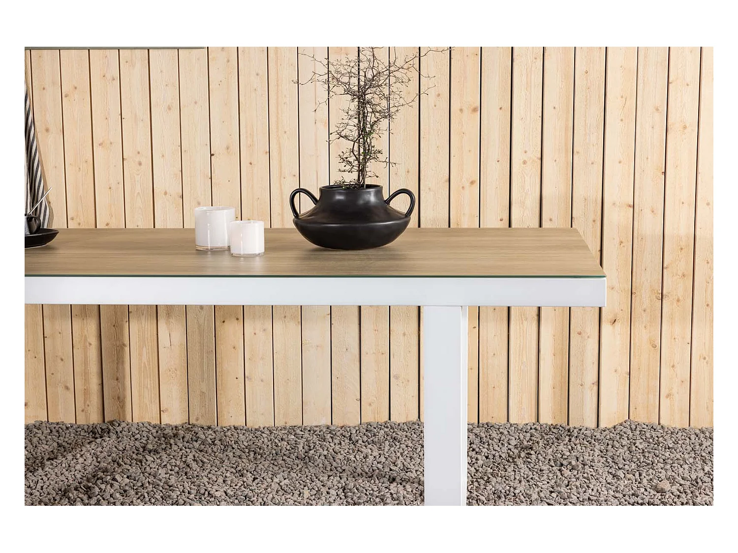 Merlo tuintafel 90x200cm wit.