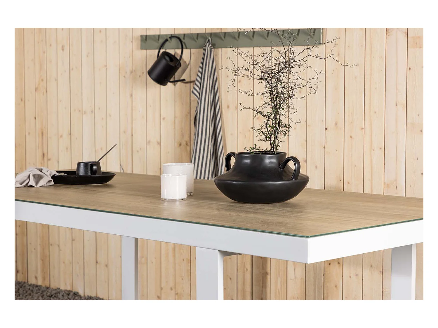 Merlo tuintafel 90x200cm wit.