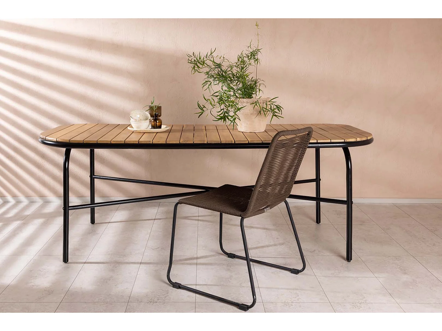 Table de Jardin en Bois "Holmbeck" 200cm Naturel