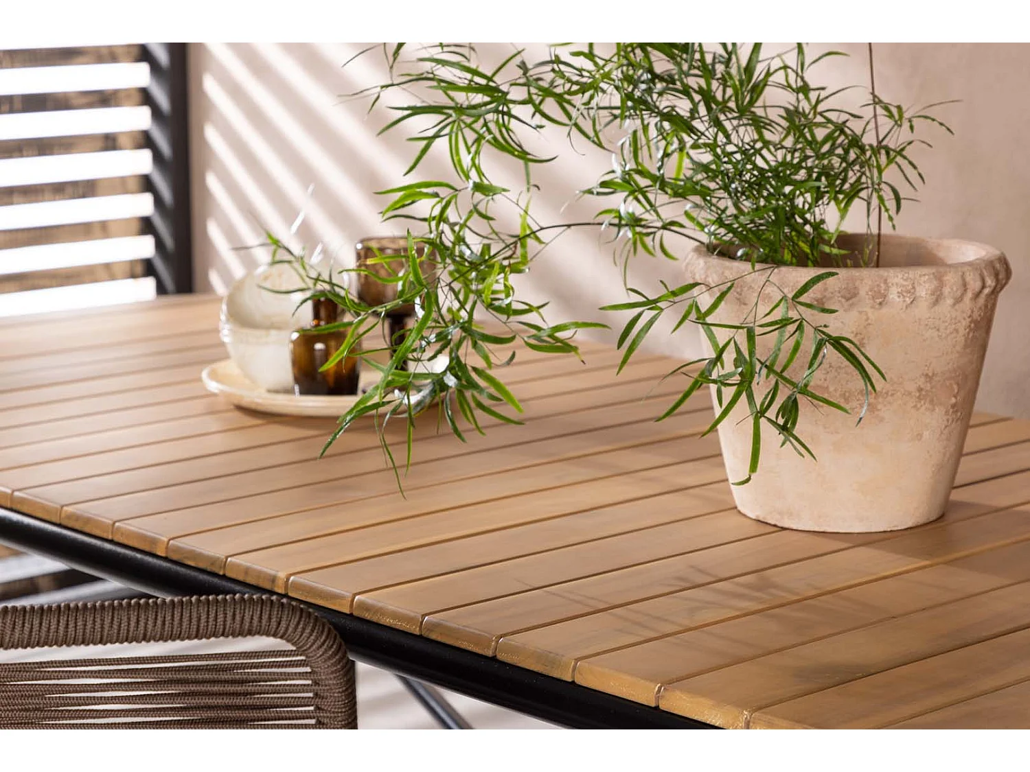 Table de Jardin en Bois "Holmbeck" 200cm Naturel
