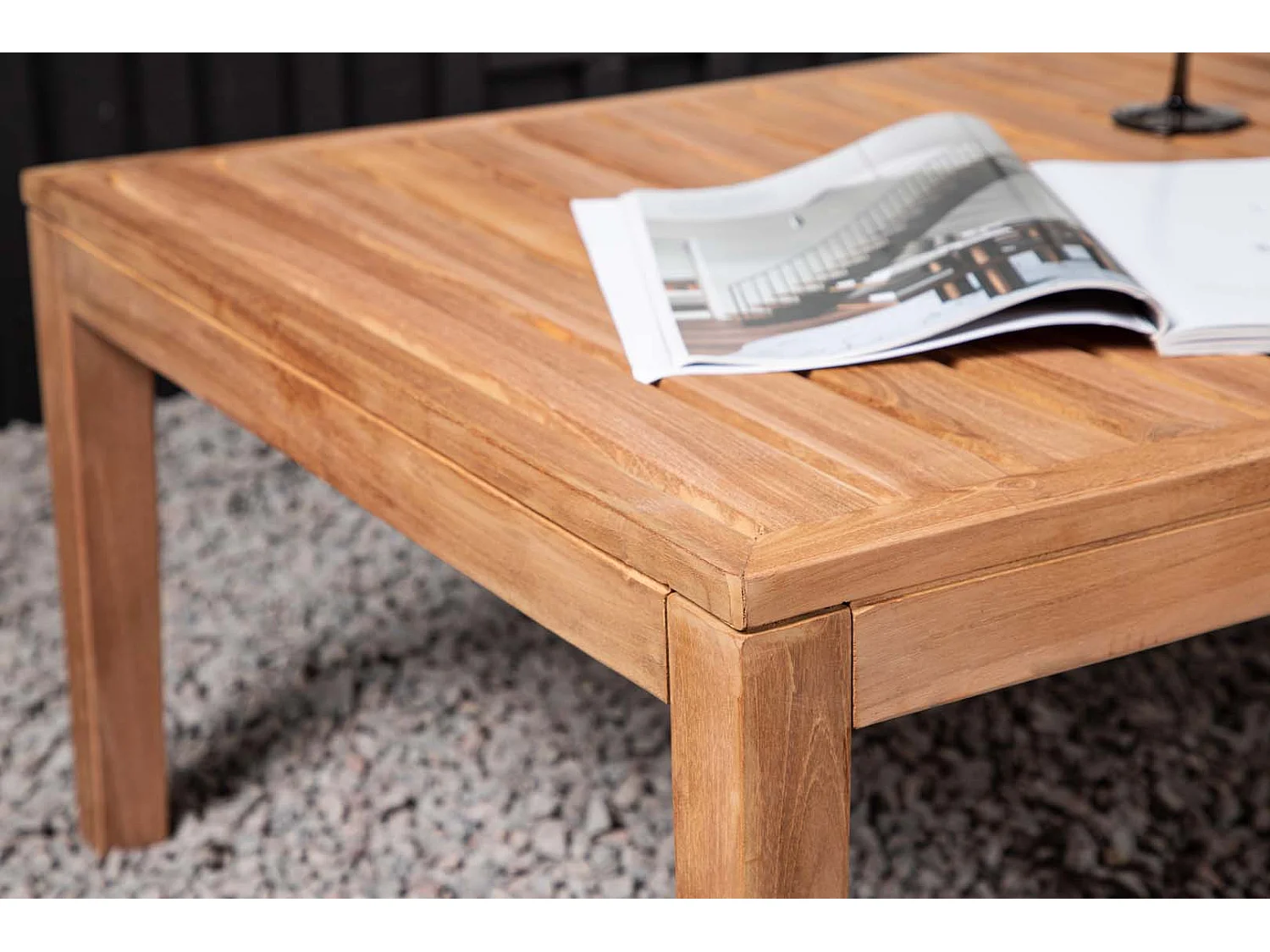 Table Basse de Jardin en Teck "Amlan" 110cm Naturel