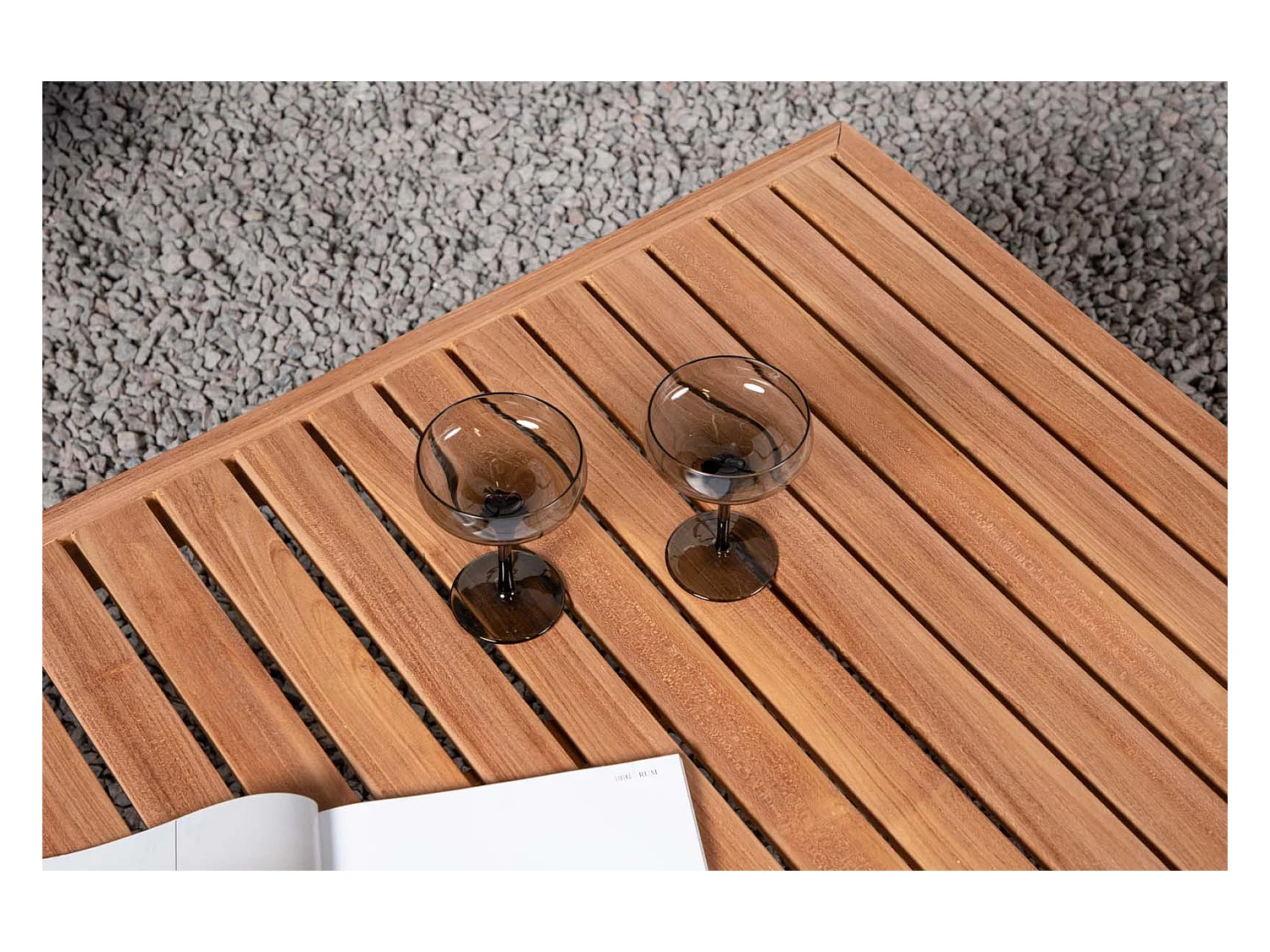 Table Basse de Jardin en Teck "Amlan" 110cm Naturel