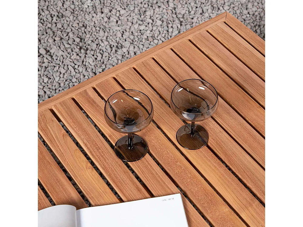 Table Basse de Jardin en Teck "Amlan" 110cm Naturel