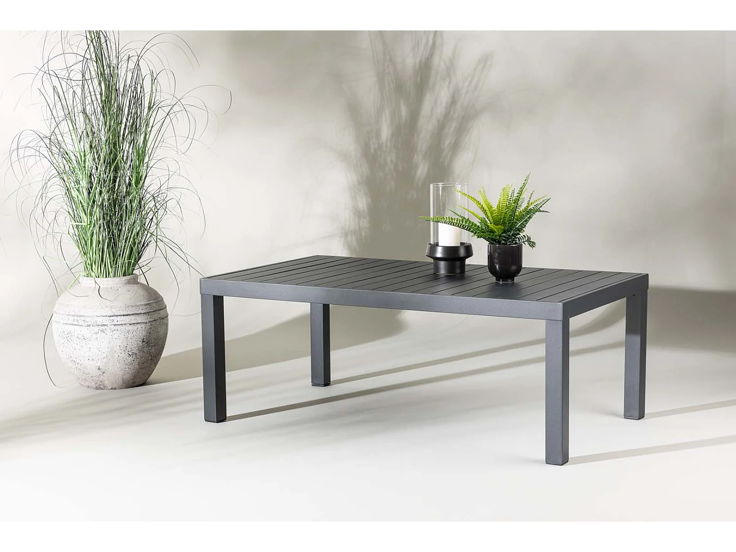 Copacabana tuintafel 70x120cm zwart.