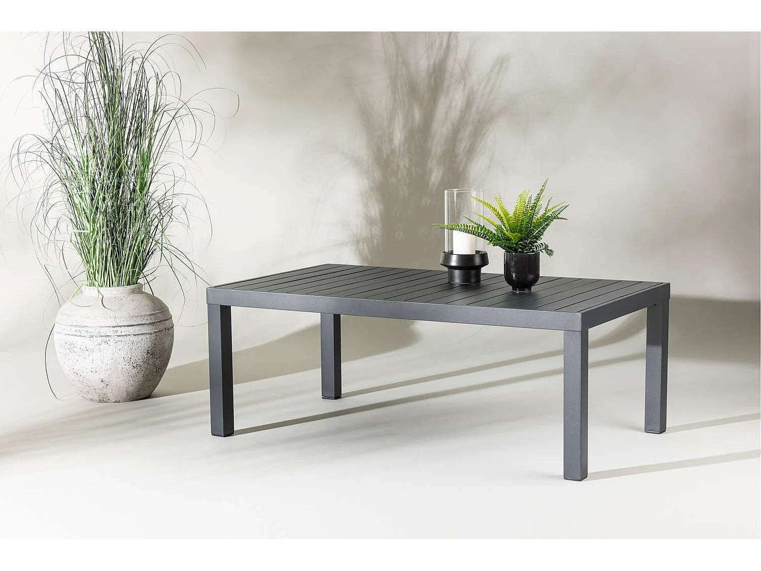 Copacabana tuintafel 70x120cm zwart.