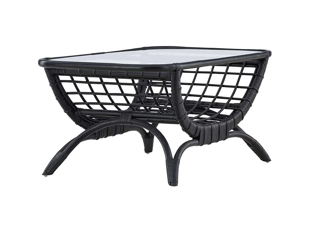 Moana Gartentisch Beistelltisch 60x96cm schwarz.