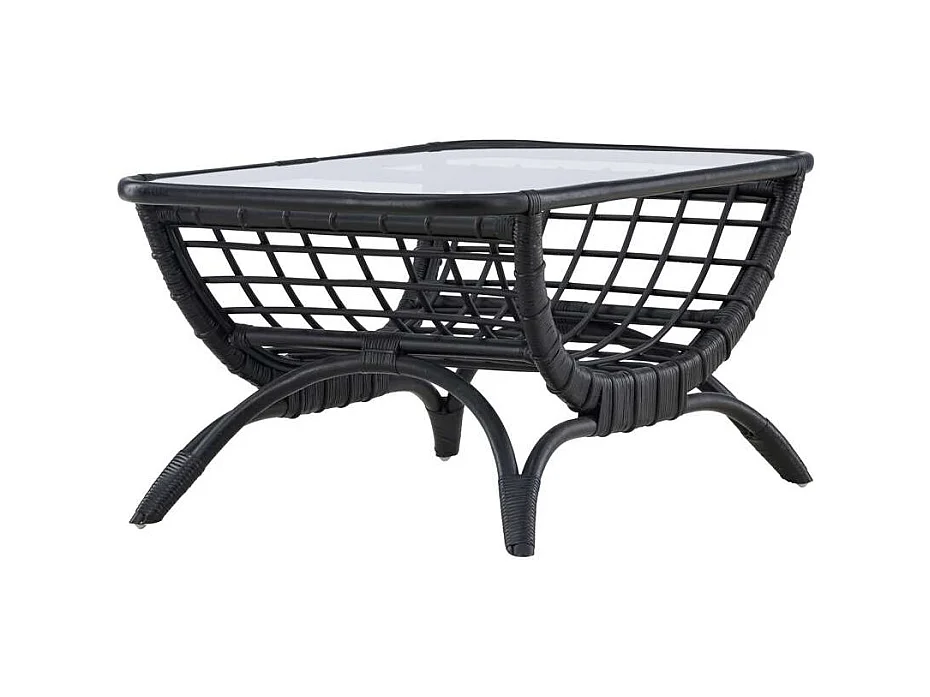 Moana Gartentisch Beistelltisch 60x96cm schwarz.