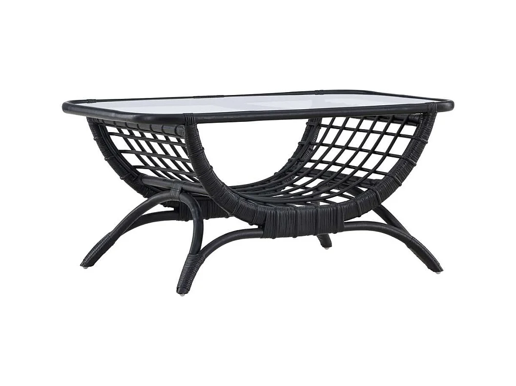 Moana Gartentisch Beistelltisch 60x96cm schwarz.
