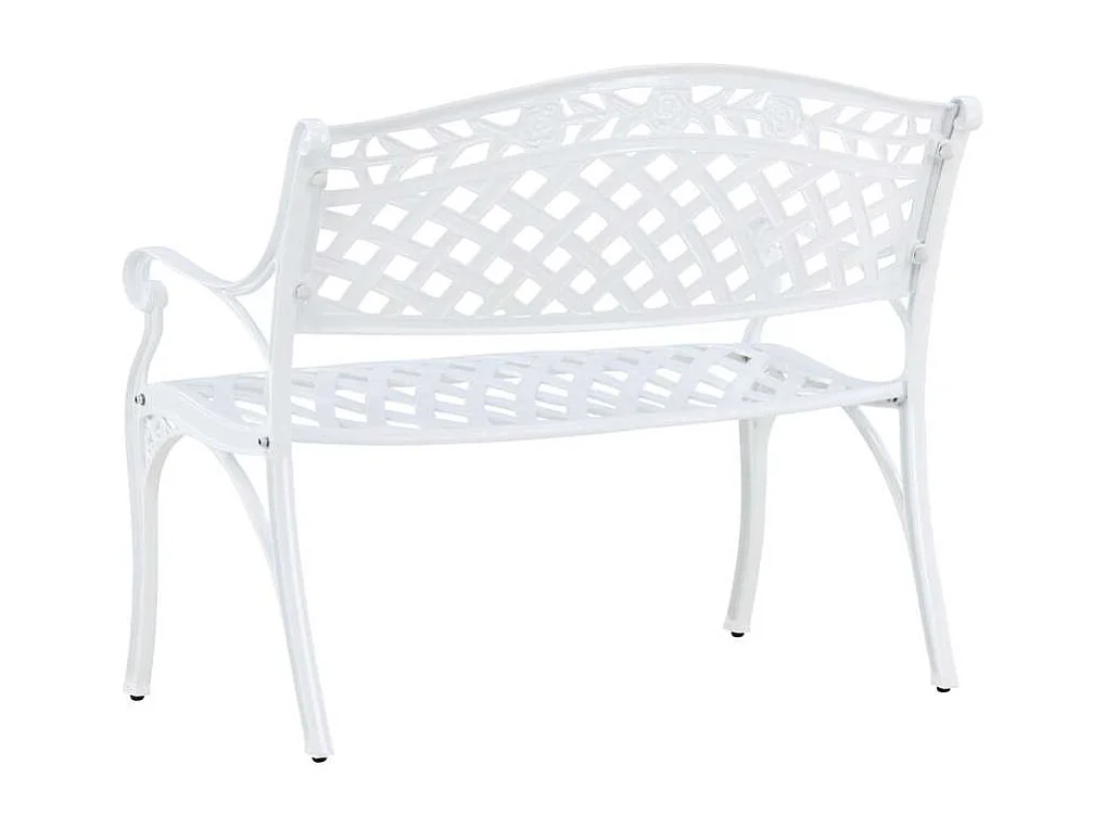 Panca da giardino Mafra bianca.