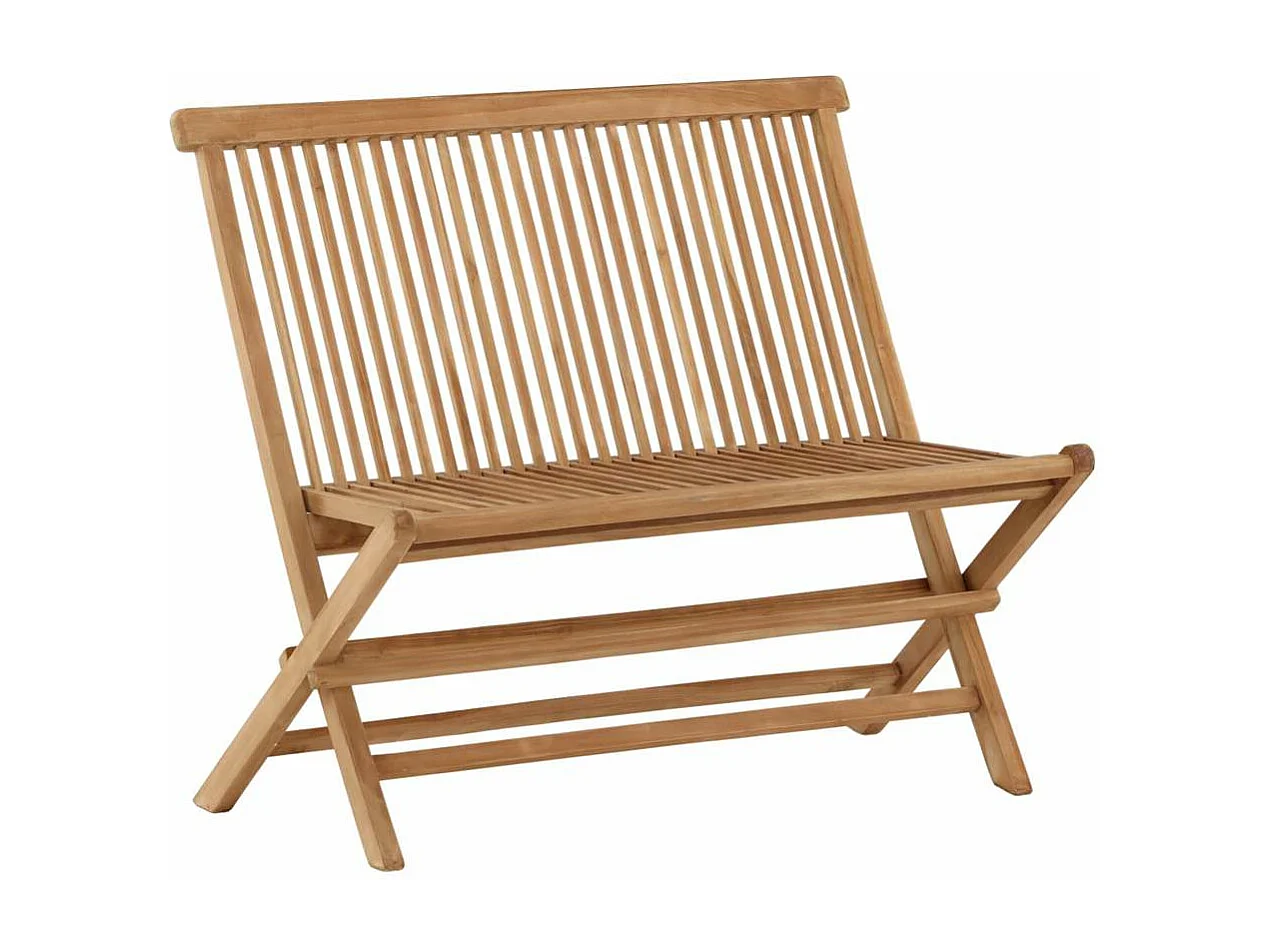 Banc de Jardin Pliable en Teck "Ghana" 100cm Naturel