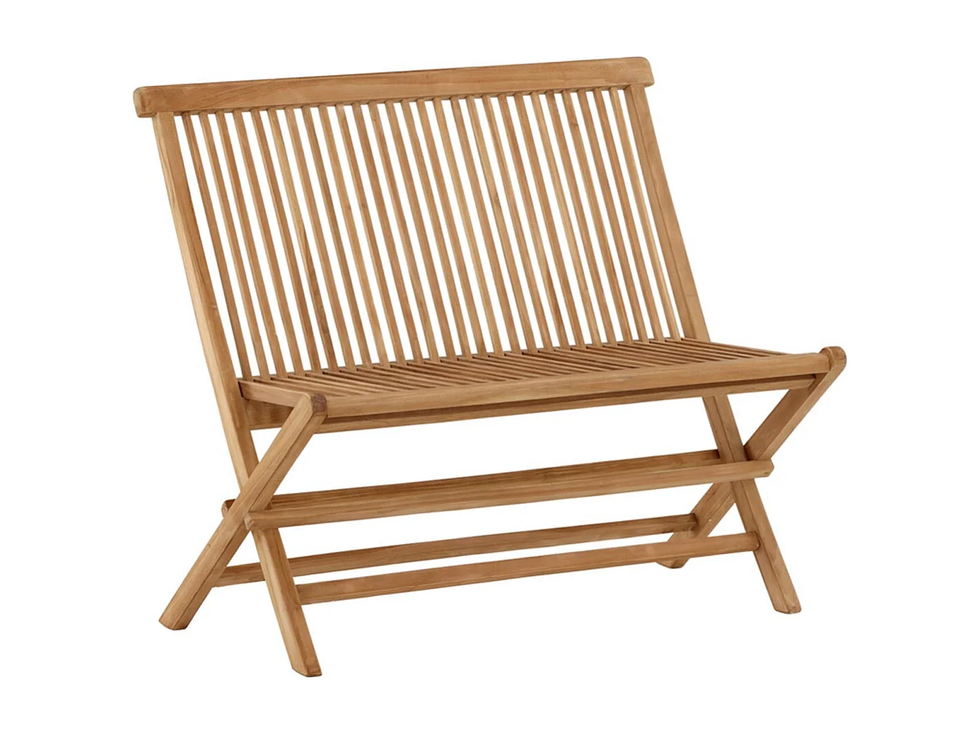 Banc de Jardin Pliable en Teck "Ghana" 100cm Naturel