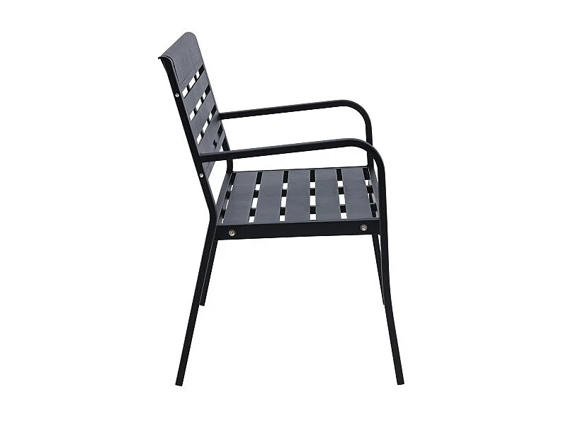 Banc de Jardin "Elvas" 125cm Noir