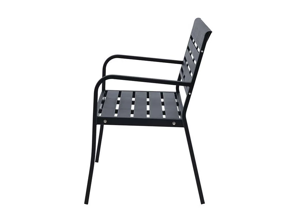 Banc de Jardin "Elvas" 125cm Noir