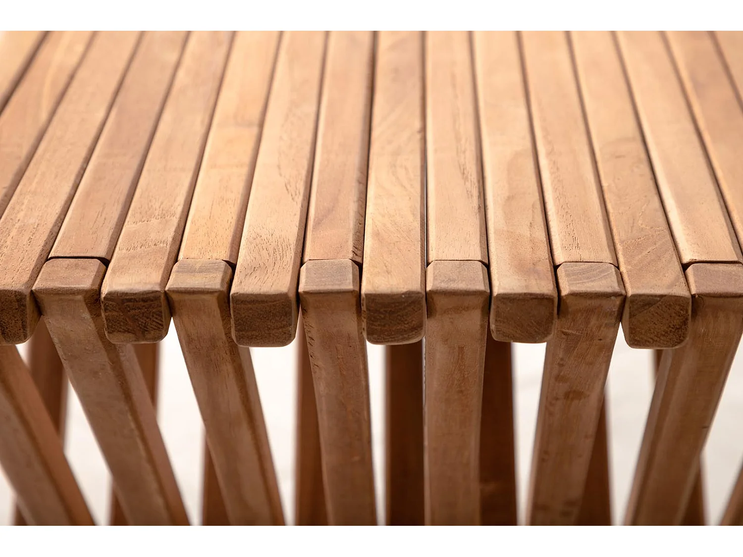 Table d'Appoint de Jardin en Teck "Ghana" 43cm Naturel