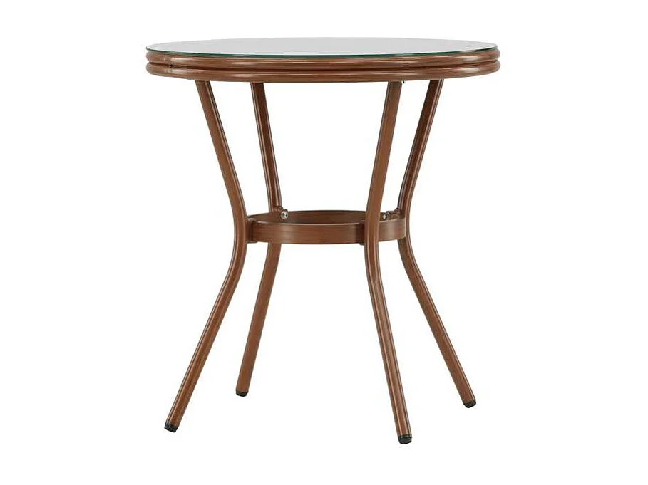 Loures café tafel Ø70 bruin.