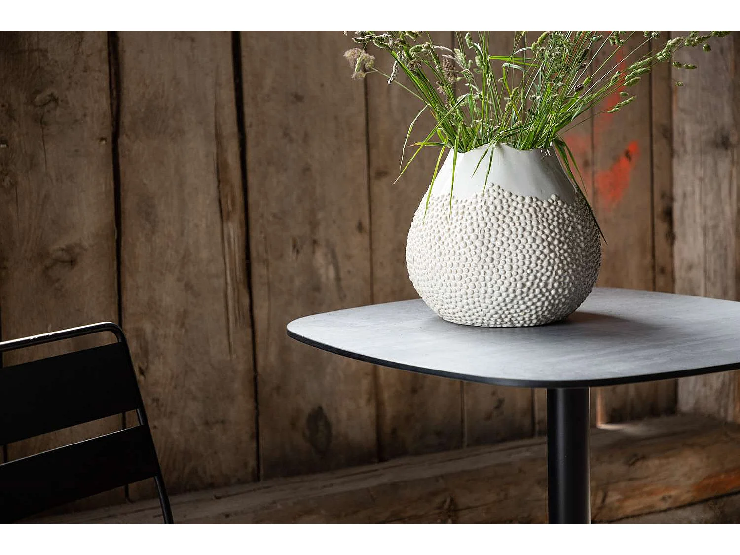 Table de Jardin en Métal "Milano" 75cm Noir