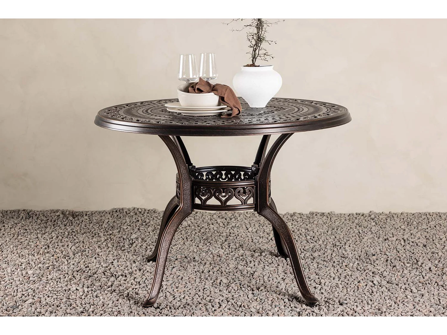 Coimbra Cafetisch Ø100 braun.