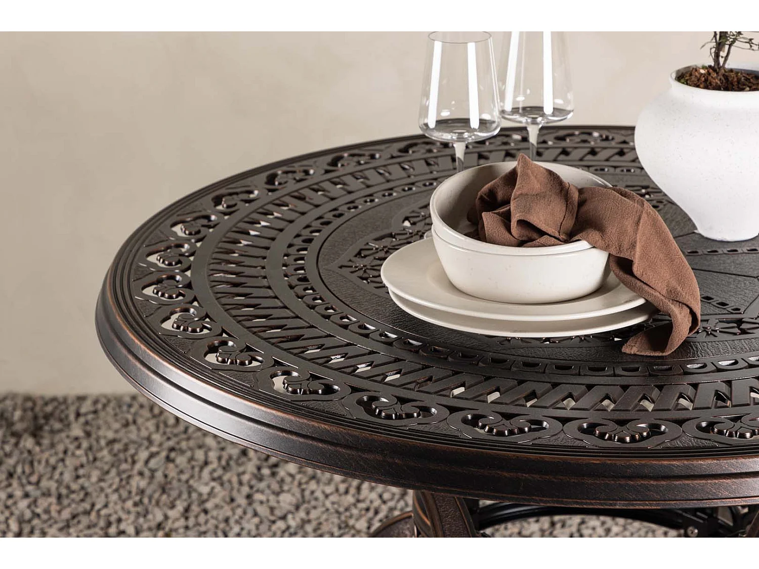 Coimbra Cafetisch Ø100 braun.