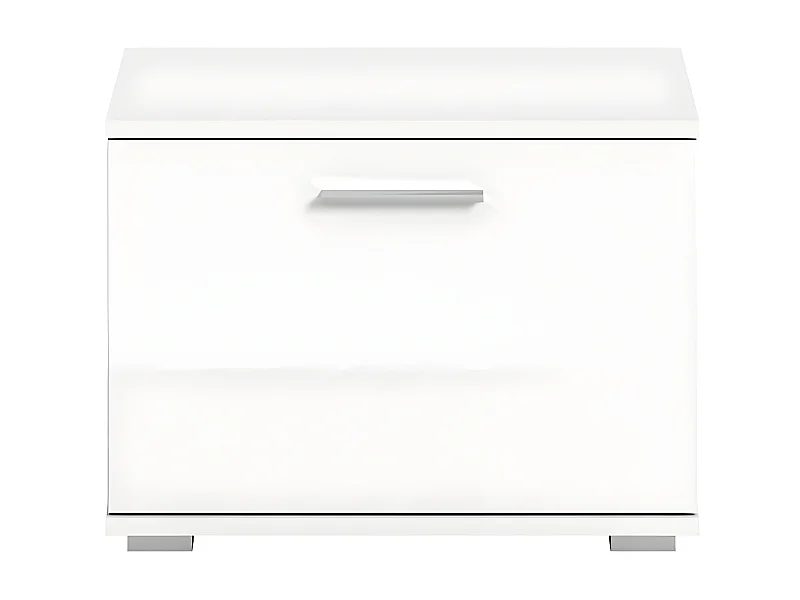 Panca Prego 1 anta a soffietto bianco lucido, bianco.