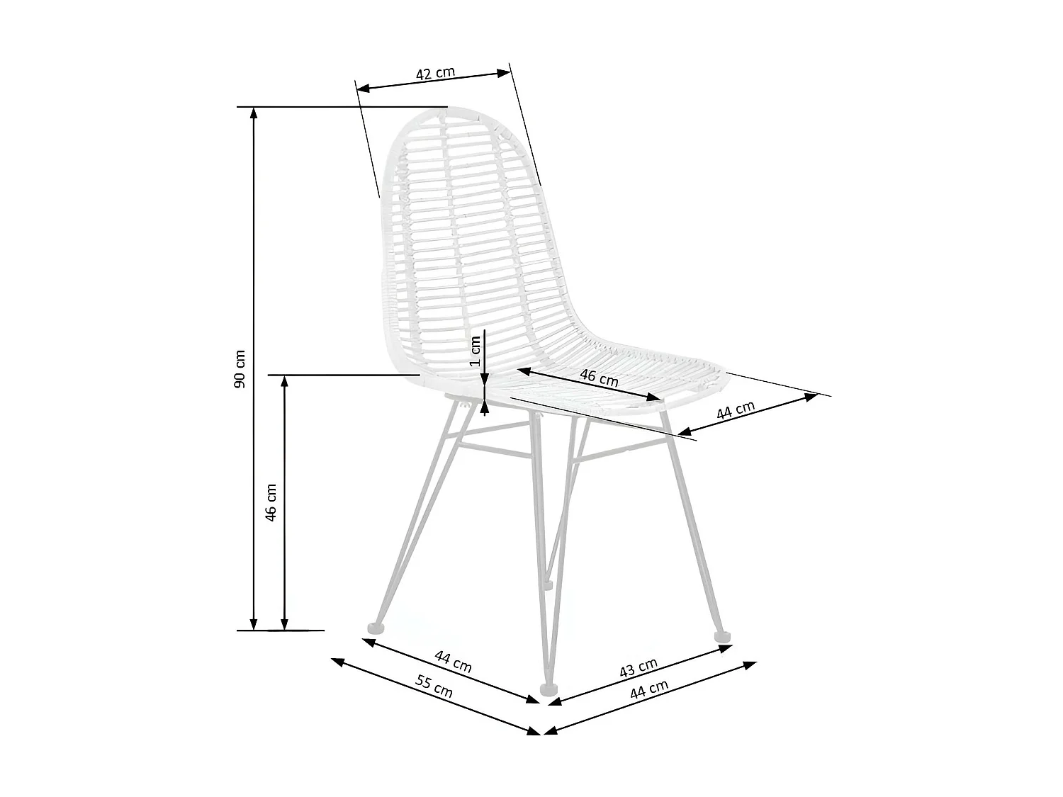 Stuhl K337/Rattan/Beige