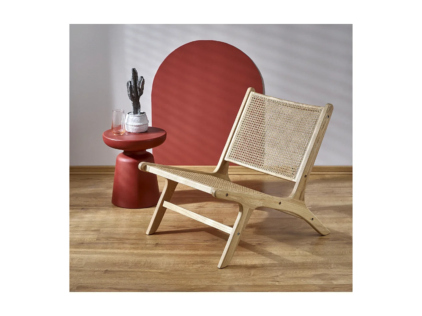 Chaise Foden/Rotin&Bois/Beige