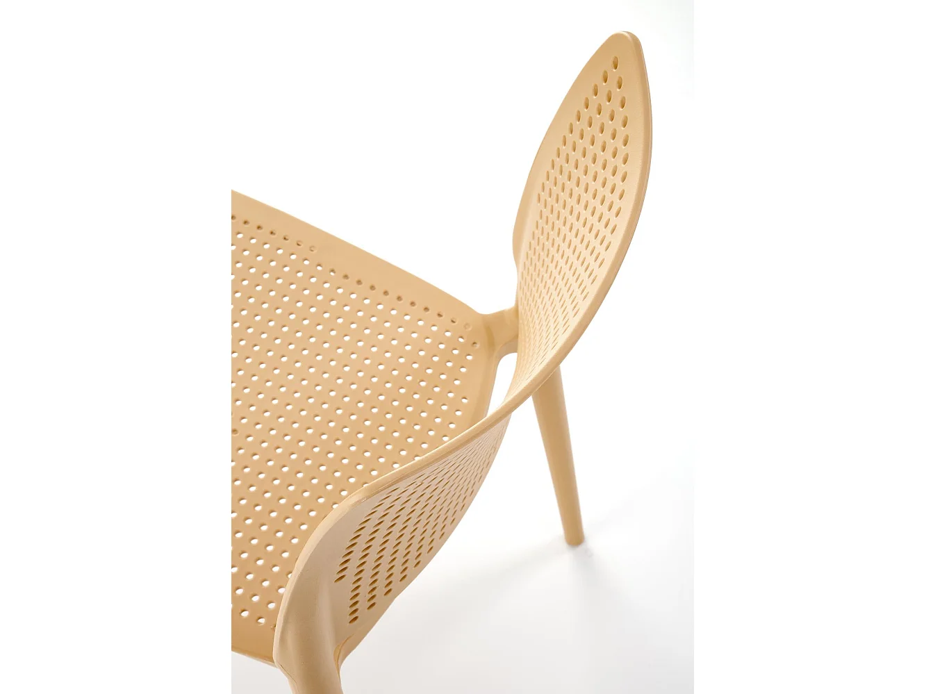 Silla de jardín naranja K514 de polipropileno resistente - Apilable - Para terraza y exterior